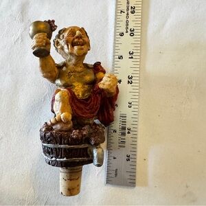 Chugging Friar Monk Cherub Wine Bottle Stopper ~ Whimsy Quirky Drunk Cherub
